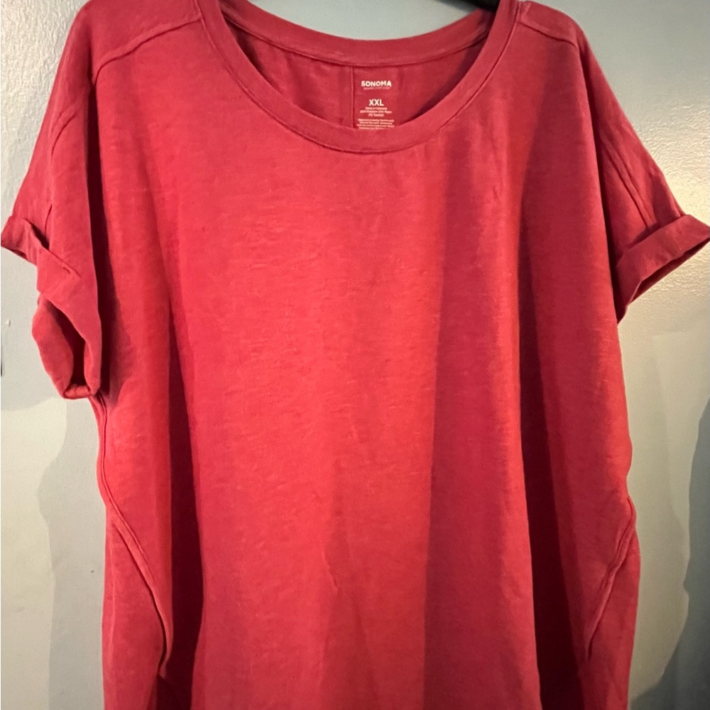 Red tunic top